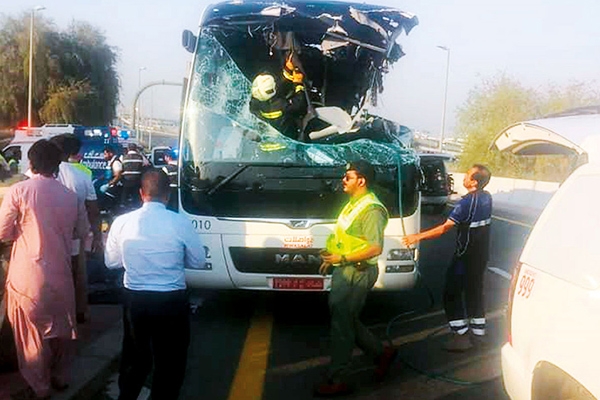 12 Indians Among 17 Killed After Tourist Bus Crash into Signboard at Al Rashidiya