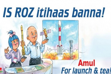Amul celebrates ISRO&rsquo;s success in its own way
