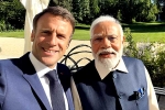 Emmanuel Macron and Narendra Modi updates, Emmanuel Macron and Narendra Modi bonding, france and indian prime ministers share their friendship on social media, Submarine