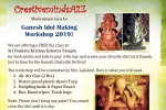 Ganesha Idol Making Workshop in Sri Venkata Krishna Kshetra, Ganesha Idol Making Workshop in Sri Venkata Krishna Kshetra, ganesha idol making workshop svk temple, Lord ganesha