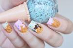 Latest Nail art, Ice cream coating on nails, interesting ice cream nails, Ice cream nails