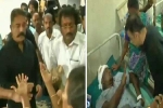 Kamal hasan visits steralite victims, Kamal hasan visits steralite victims, kamal hasan visits sterlite protesters and firing victims in hospital, Kamal hasan