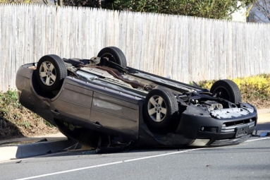 NRI Suffered Serious Injuries after Car Overturns