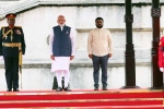 Narendra Modi honour, Narendra Modi updates, narendra modi receives ceremonial guard of honour in sri lanka, Indian ocean