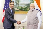 Sundar Pichai latest breaking, Sundar Pichai breaking, sundar pichai briefs modi about google investments, Nirmala sitharaman