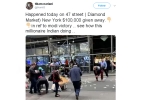 Indian, Indian millionaire, the video claiming indian millionaire throwing money in air in new york over modi win is a fake video, Lok sabha election result