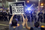 Tear gas, Trump rally, activists denounce police aggressive behavior after trump s rally on tuesday, Pepper spray
