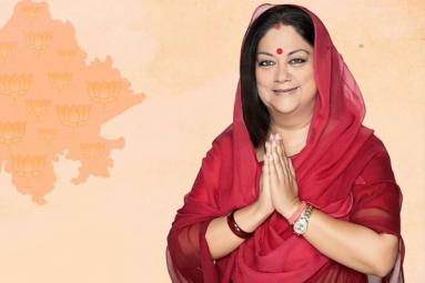 Vasundhara Raje arrives New Delhi for NITI Aayog meets