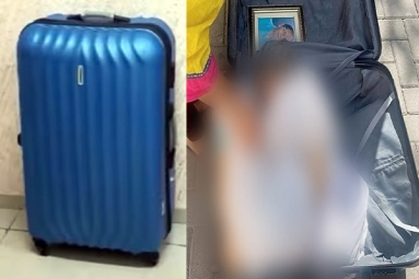 Woman kills mother and takes body to Cops in a suitcase