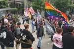 People gathers for open arm rallies, open arm rallies, people gathers for open carry arms rally in seattle, Westlake