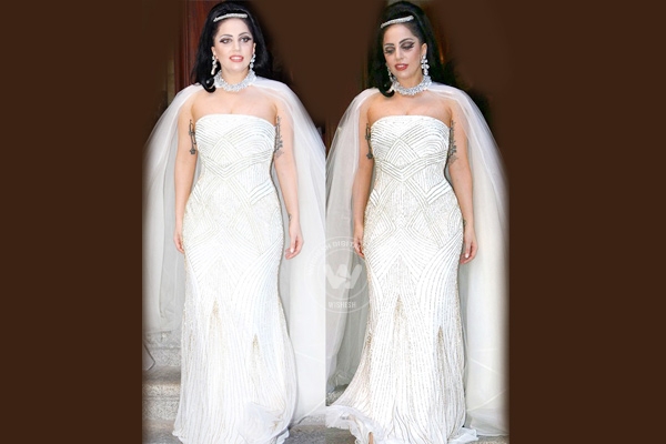 Lady Gaga gets it right with Cleopatra bride look},{Lady Gaga gets it right with Cleopatra bride look