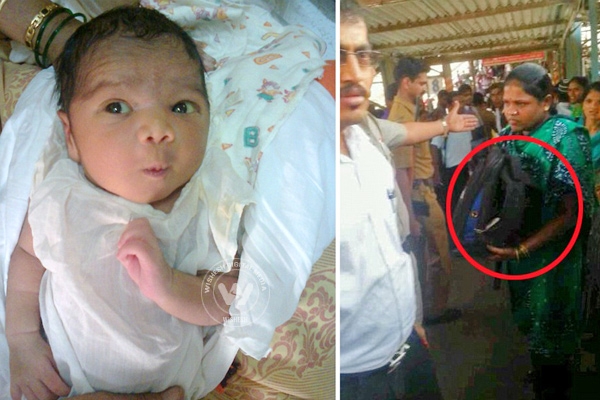 Heartless mother abandons baby in a bag},{Heartless mother abandons baby in a bag