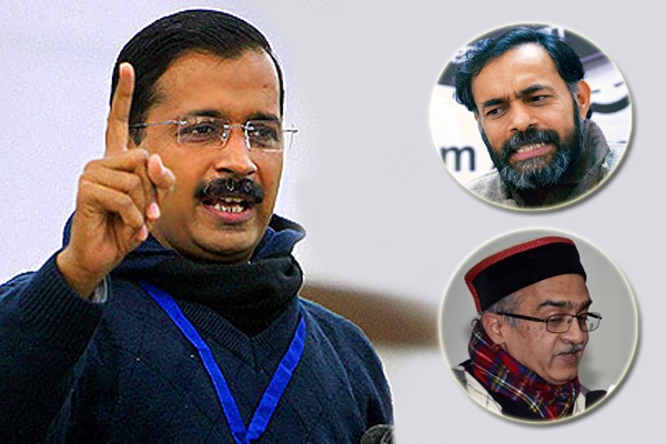 Kejriwal demands resignation of Bhushan and Yadav},{Kejriwal demands resignation of Bhushan and Yadav