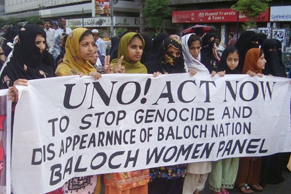 Baloch activists protest at UN headquarters in New York!