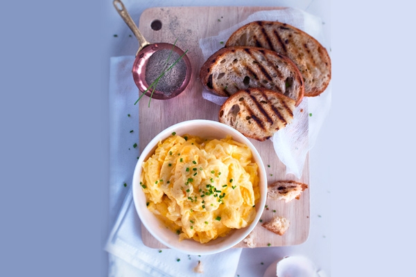 Wake up to lip-smacking scramble eggs